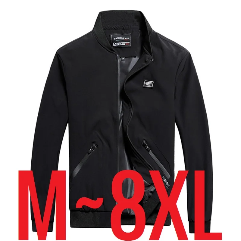 2024 Giacca da baseball da uomo grande abito casual alto cappotto da lavoro maschile Plus 8XL 7XL 6XL abbigliamento di grandi dimensioni giacca