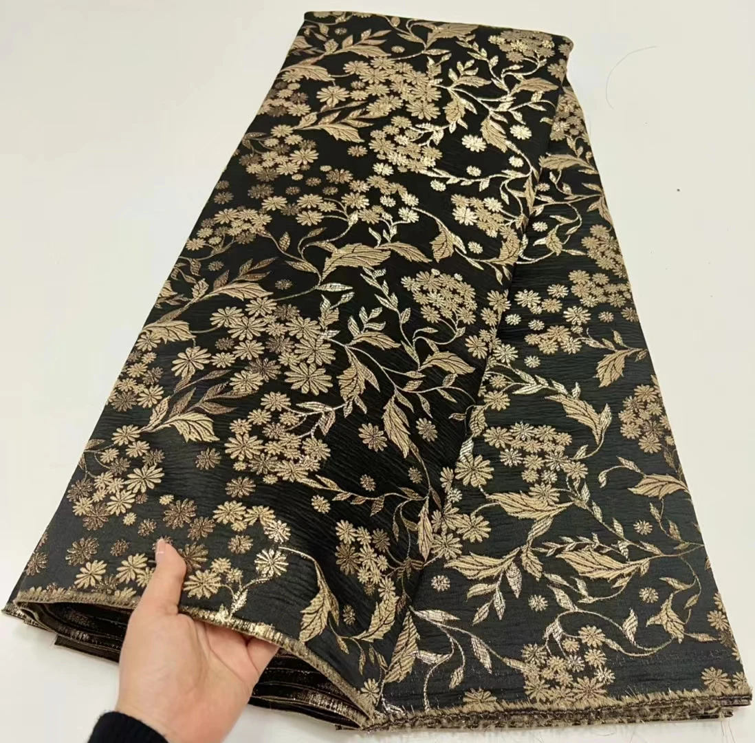 

2023 Latest Jacquard Lace Fabric Unique African Gilding Lace Fabric Brocade Bridal Material For Nigerian Wedding Party KDP20144A