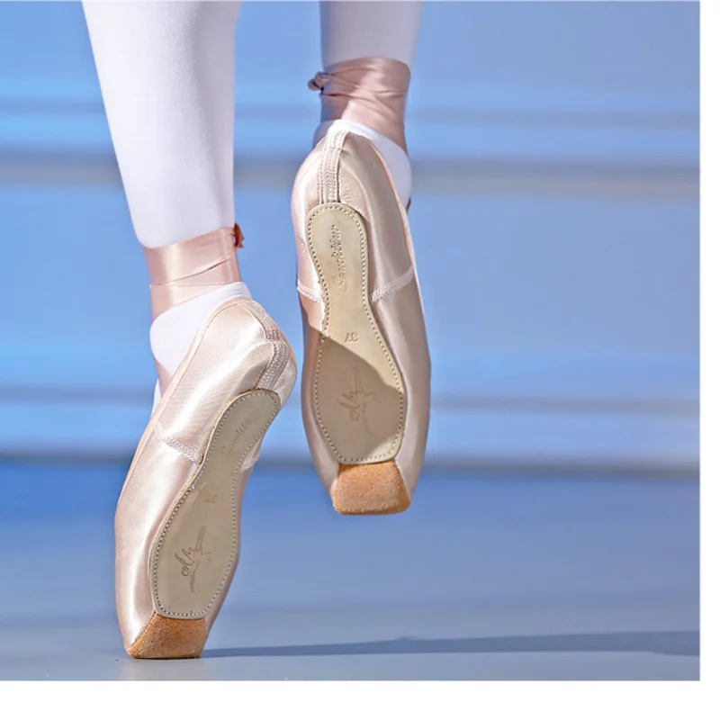 Women Professional Ballet Dance Shoes Child and Adult Ballet Pointe Dance Shoes with Ribbons Shoes Woman Zapatos Mujer Sneakers