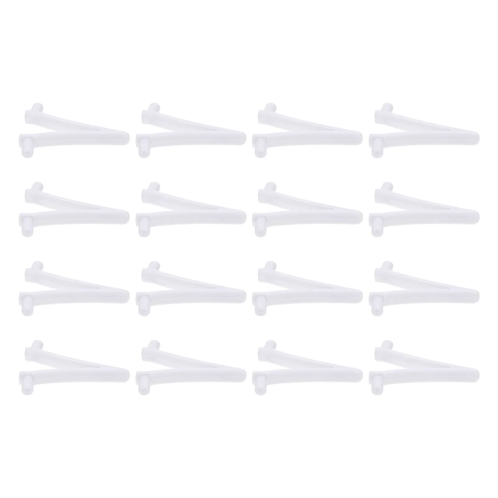 24 Pcs V-Clip Plastic Pool Hydrotherapy Brush Clips Skimmer Net Attachment Leaf Rake Clip Pool Cleaning Tool Supplies