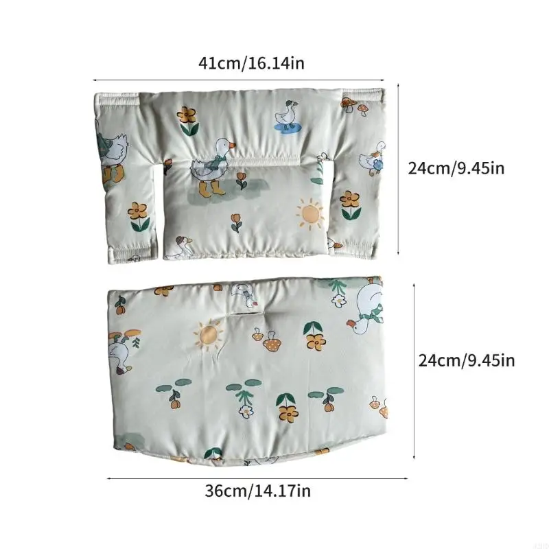 J2HD 人間工学に基づいた幼児ダイニングチェアパッド防塵背もたれシートクッション通気性