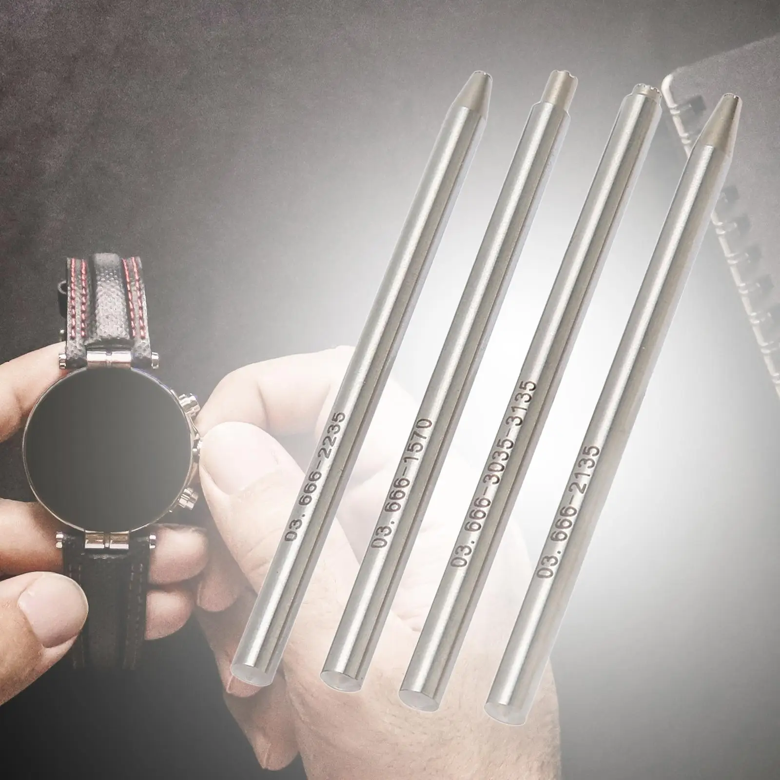 4 Pieces Oscillating Rotor Weight Axle Punch Glasses Digital Electronics Professional Staking Punch for 2235 3035 3135 1570 2135