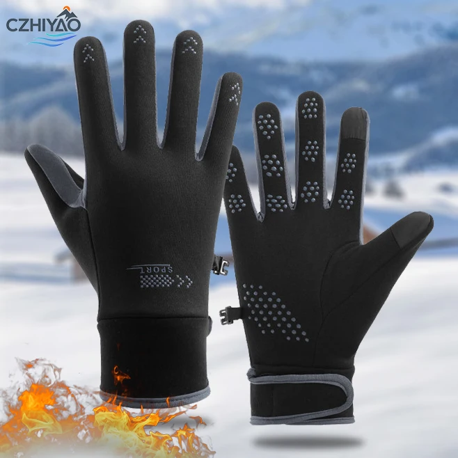 

CZHIYAO Winter Gloves Touchscreen Waterproof Windproof Cold Weather Thermal for Running,Cycling,Biking,Driving,Typing,Working