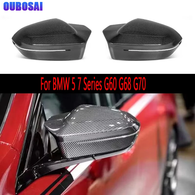 

For BMW 5 7 Series G60 G68 G70 carbon fiber rearview mirror housing side view mirror housing reverse mirror cover Body Kit