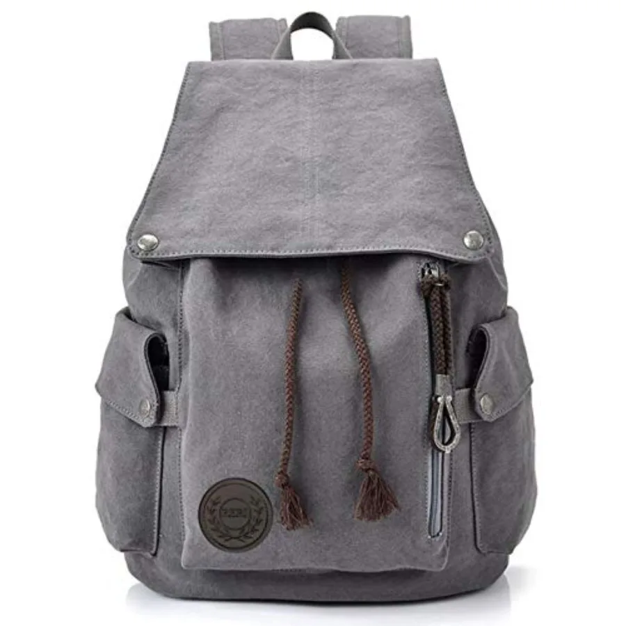 

Canvas Backpack Vintage Backpack Daypack for Men Women Laptop Travel Rucksack