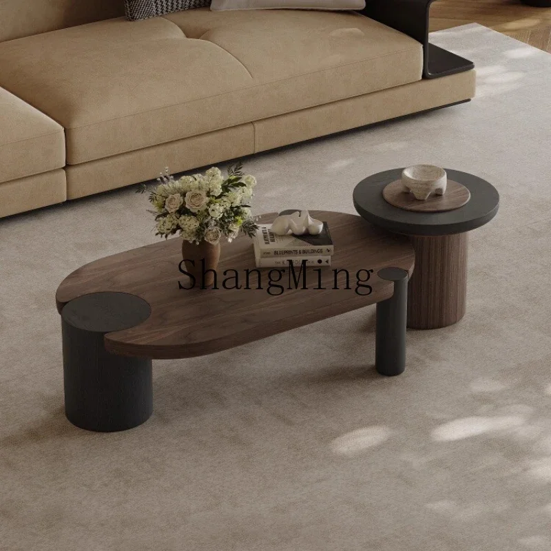 

SM high-end mid-ancient style coffee table combination living room household small apartment simple style tea table