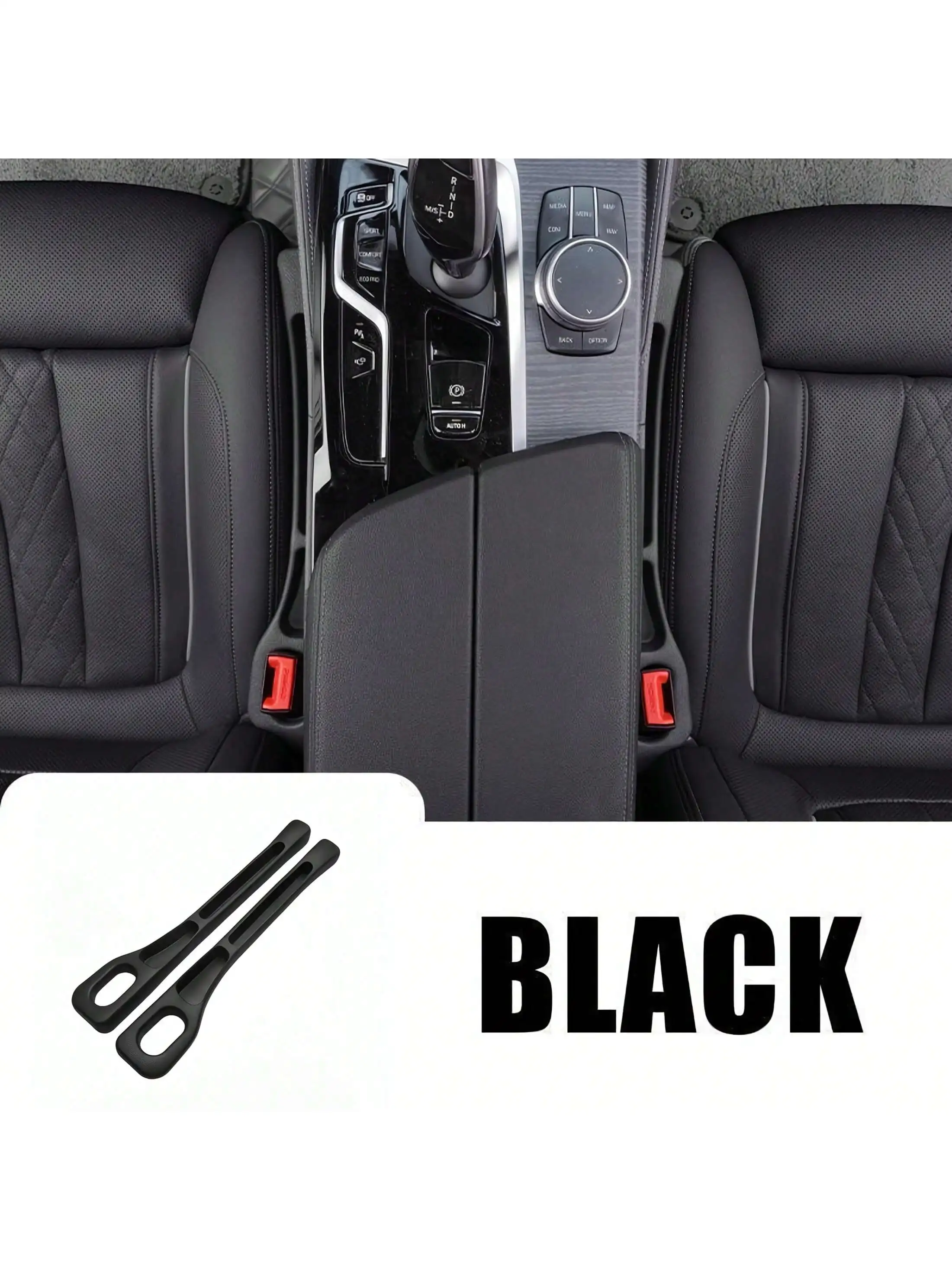 قطعتان من منظم مقاعد السيارة الفاخر مع فتحات مزدوجة - مادة EVA مانعة للتسرب للمفاتيح والهواتف والمزيد #4