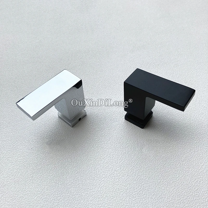 

European American Solid Brass Bathroom Door Handles Shower Cabin Single Glass Door Pulls Handles for 6~12mm Black/Chromed