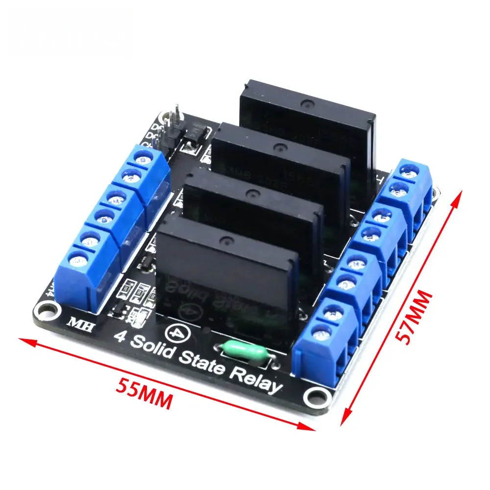 Relay Module Solid State High Level 5V 12V 24V DC 1 2 4 8 Channel SSR Solid State Relay Module For ARDUINO G3MB-202P SSR AVR DSP