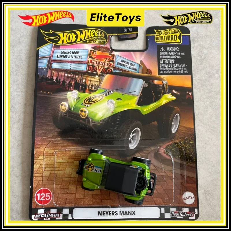 

Подлинные литые автомобили Hot Wheels Premium Boulevard Meyers Manx, масштаб 1:64, литая под давлением модель автомобиля, коллекционные игрушки из сплава, подарок для мальчиков