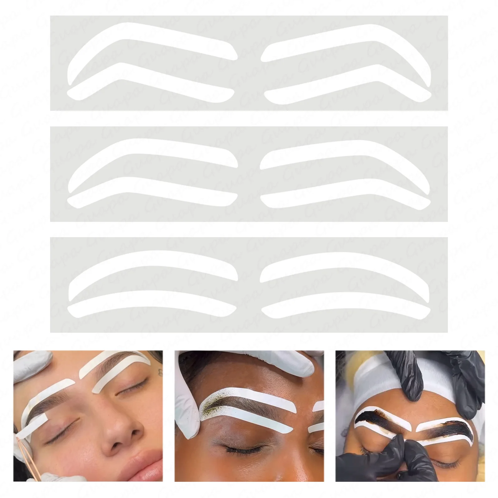 618 Disposable Eyebrow Design Stencil Eyebrow Tint Airbrush Auxiliary Sticker for Brows Shaping with Single EyebrowsType Option