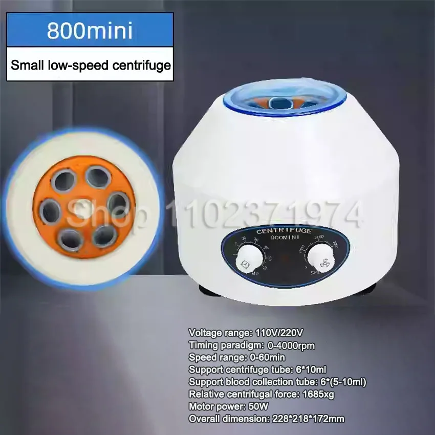 Mini Centrifuge Mini Centrifuge Machine 4000rpm 1685xg Timing Medical Centrifuge Lab Practice Machine 220V/110V