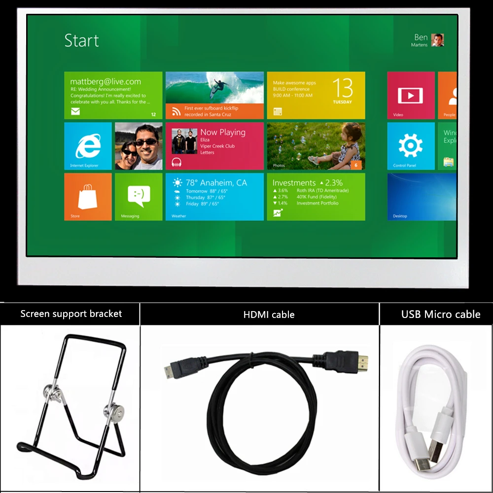 

13.3-inch 1920x1080 screen LCD display+housing and bracket,for Raspberry Pi Banana/Orange computer-aided screen game display