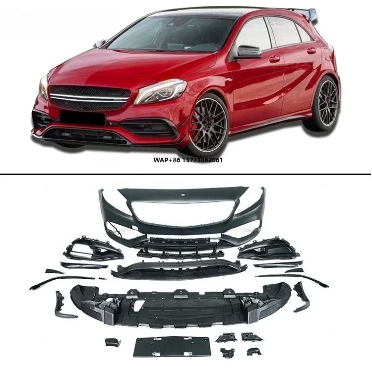 

W176 A45 Body Kit for W176 A180 A200 A250 A260 2012-2018 Car Bumper Replacement PP Material W176 Body Kit