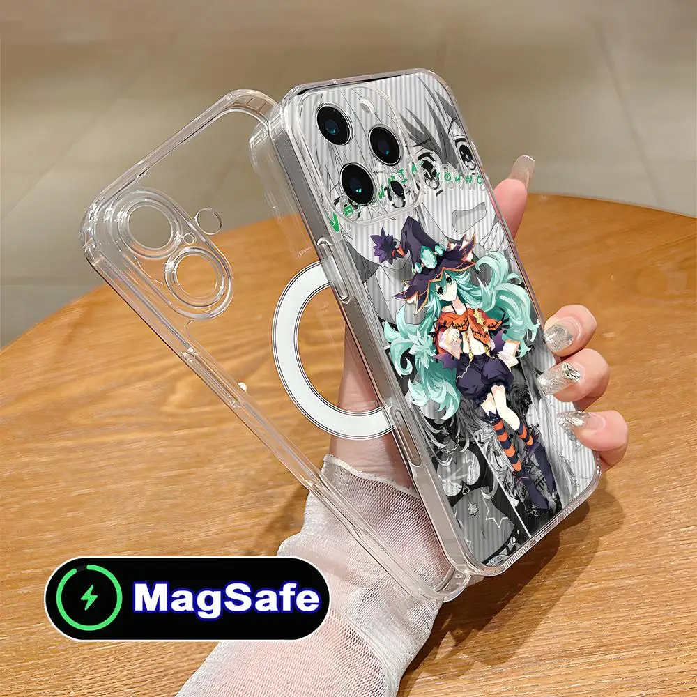 

Чехол для телефона Date a Live Natsumi Kyouno для iPhone 17, 16, 15, 14, 13, 12, 11 Air Pro Max Plus Mini Magsafe, прозрачный красочный чехол, роскошный