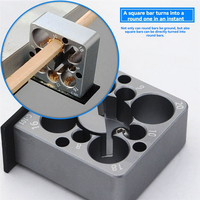 AT21-Dowel Maker Jig Kit 8 Holes Wooden Round Rod Planer Woodworking Tools Electric Drill Milling Device Adjustable 8-20Mm
