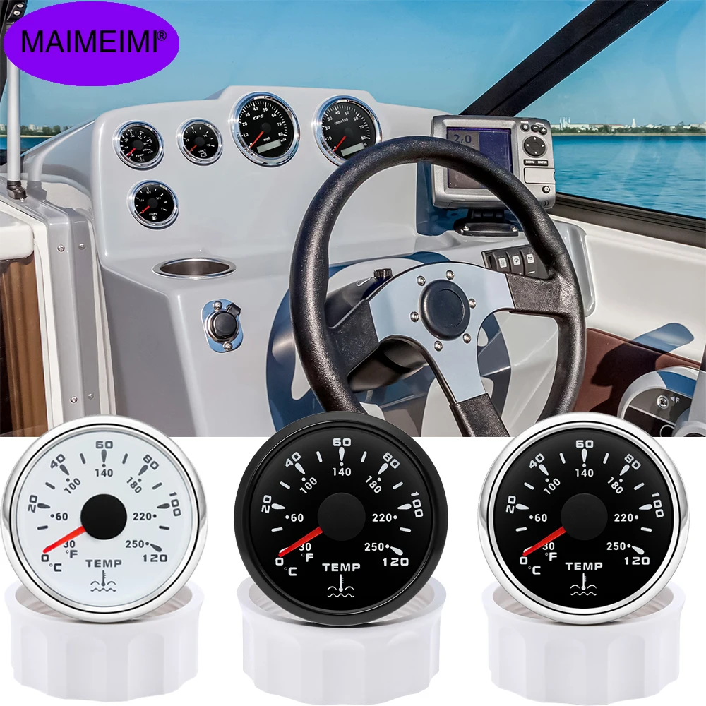 7Color Backlight Water Temperature Meter Or Car Water Temperature Sensor Waterproof for Car Boat  Motorcycle Racing Auto Parts