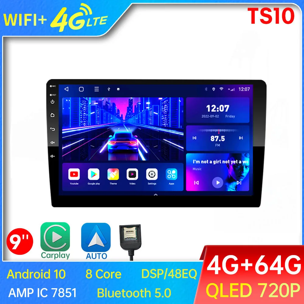 TS10 TS18 TS20 2din Car Android Radio Multimedia Player 9 10 inch