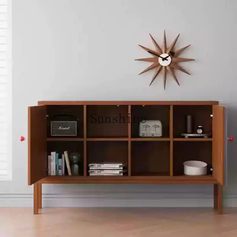 Medieval retro dining side cabinet French minimalist living room storage cabinet