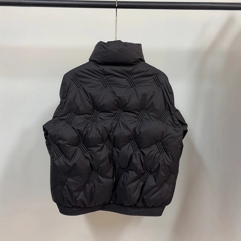 شتاء جديد المرأة أسفل سترة ركاب يندبروف الوقوف طوق قصير الأبيض بطة أسفل سترة