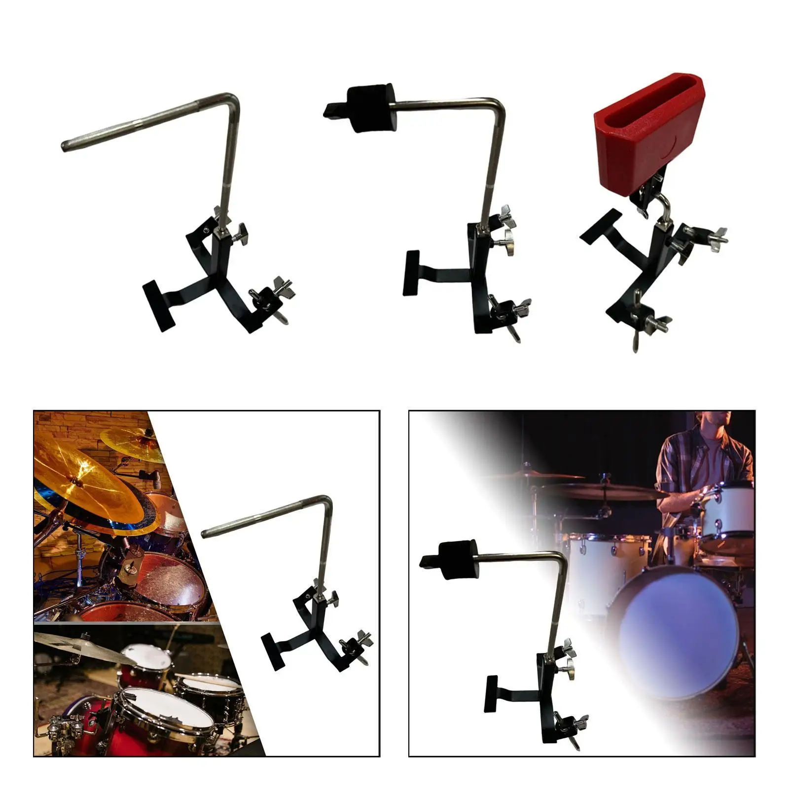 Percussiepedaalbevestiging, koebelklem, metalen percussiehouder, drumpedaalbevestiging voor accessoire voor basdrumpedalen
