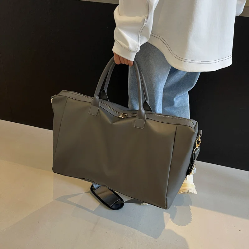 High quality middle size luggage square bag big solid traveling bags luggage Casual Women's bags on sale Travel handbags