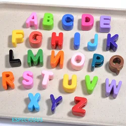 Multi Color Big Hole Acrylic Letter Beads Children Handcraft Ornament Alphabet Spacer Necklace Accssories DIY Jewelry Department