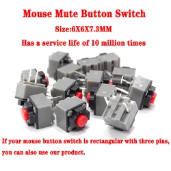 Mouse Mute Button Switch Switch M330 M590 Mouse Wired Mouse Button Micro Switch Can replace rectangular button switches 6*6*H7.3