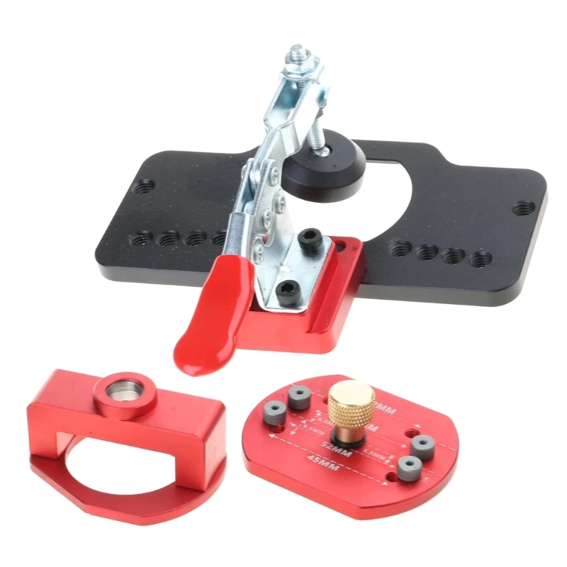 Woodworking Hinge Slotting Locator with Fixture Lock Guide Plate Slotting Opener Jig Installation Guide