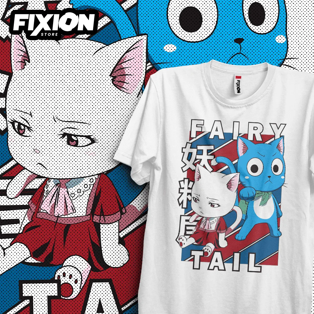 T-shirt For Anime Fairy Tail – Gatos – Nuevos Diciembre! Mange Tee