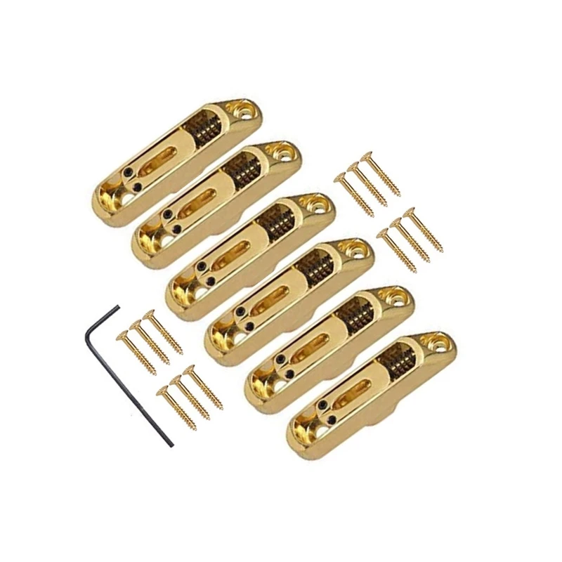 6pcs Single Pieces Bridge Saddles Tailpiece for 4 String Bass Guitar Spare Parts