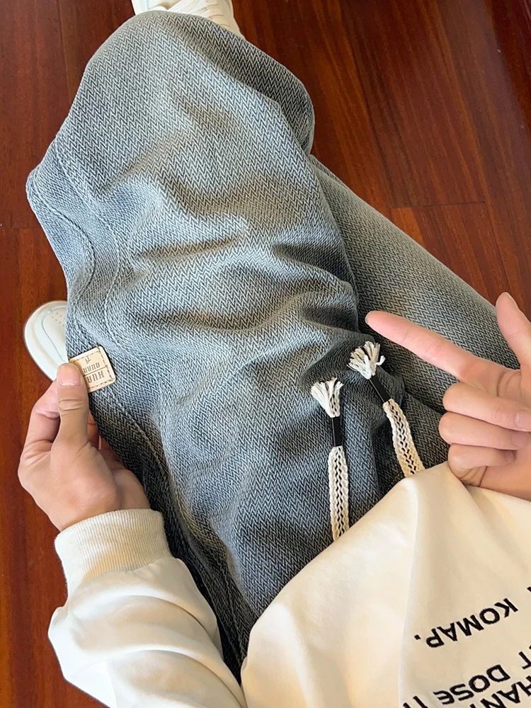 

Мужские джинсы с ретро-узором «Голубая галактика», повседневные, свободные, прямые, длинные брюки, осенне-весенняя сезонная одежда, молодежный стиль