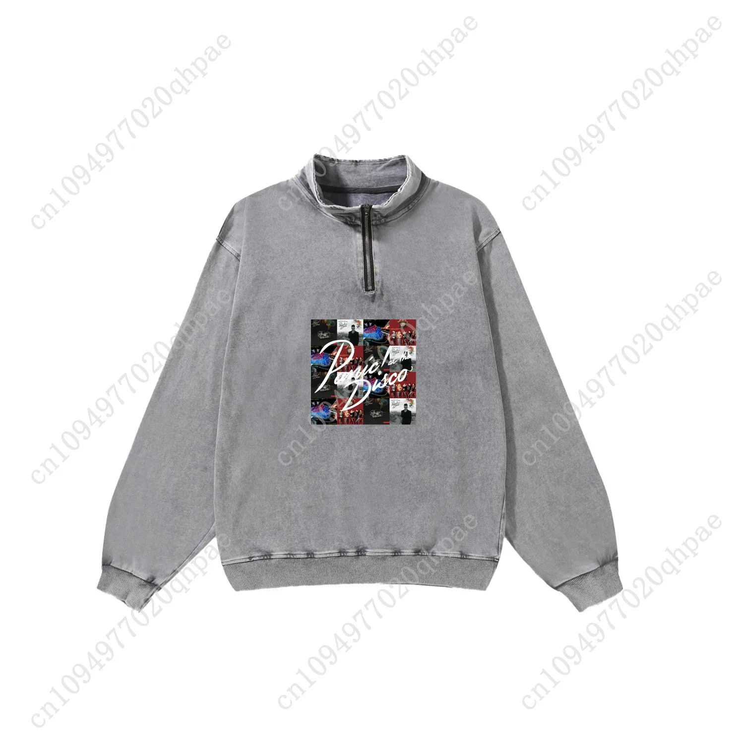 Толстовка в стиле ретро Panic At The Disco для мужчин и женщин, винтажный пуловер для подростков, толстовка на полумолнии, футболка с рукавами на заказ