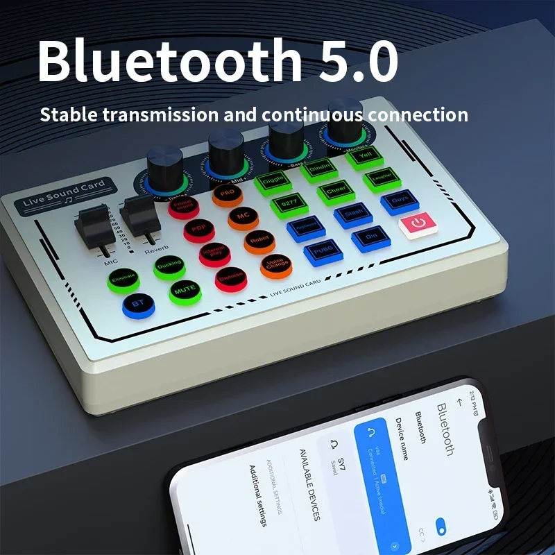 V88 Live Sound Card Mixer USB External Sound Card Network Anchor Interface Type for Mobile Phone Channels