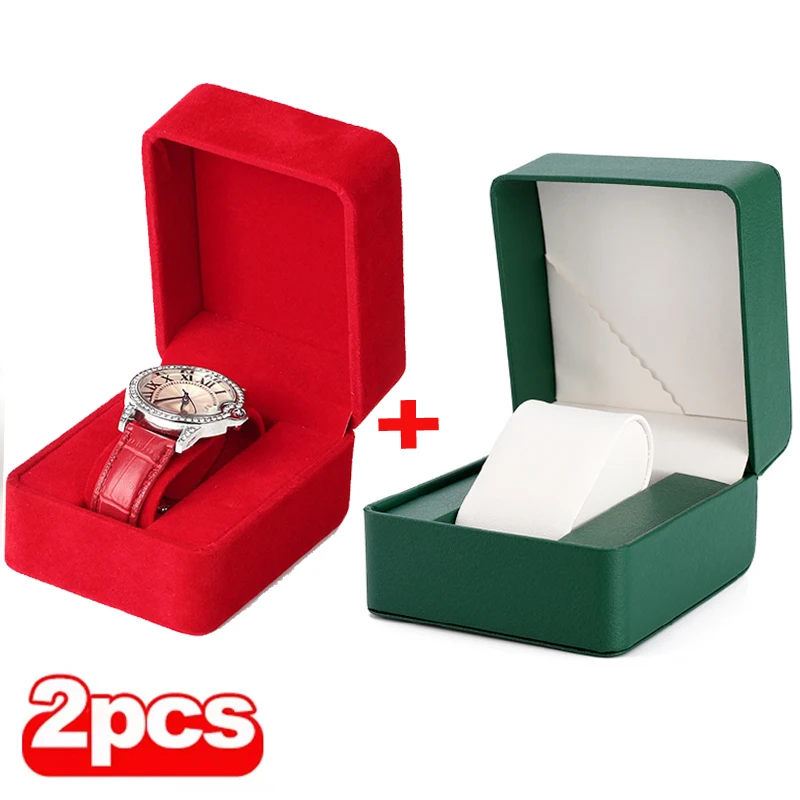 Фланелевая упаковочная коробка для часов, чехол, держатель для дисплея, черный браслет, органайзер для хранения ювелирных изделий для женщин и мужчин, подарок, оптовая продажа