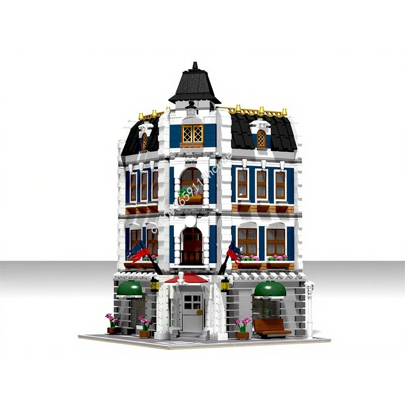 2587 pçs moc modular cafeteria edifícios modulares blocos de construção natal relaxante presente diy perfeito para adultos criativos presente