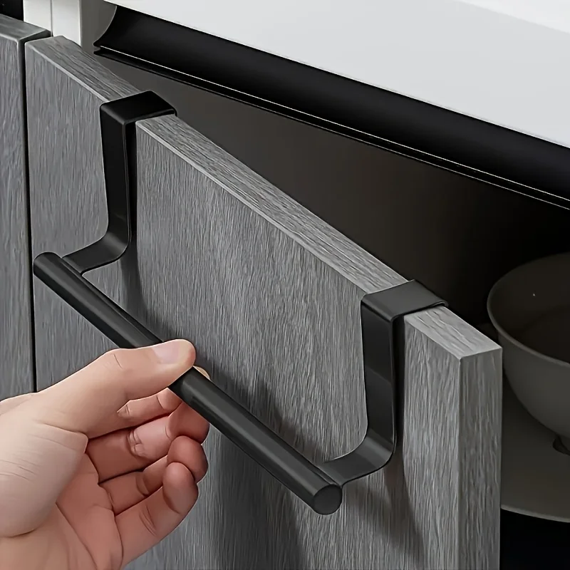 1/2 Piece Towel Rack, Elegant 403 Stainless Steel Towel Rack, Stylish and Punch-Free Door Towel Hanger, Perfect for Storing Towels in the Bathroom and Kitchen