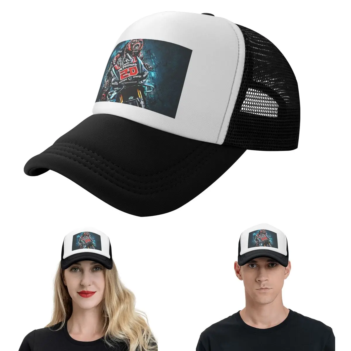 Fabio Quartararo French Motorcycle Racer (3) Cap Casual Mesh Baseball Caps Adjustable Hat Hip Hop Summer Unisex Baseball Hats