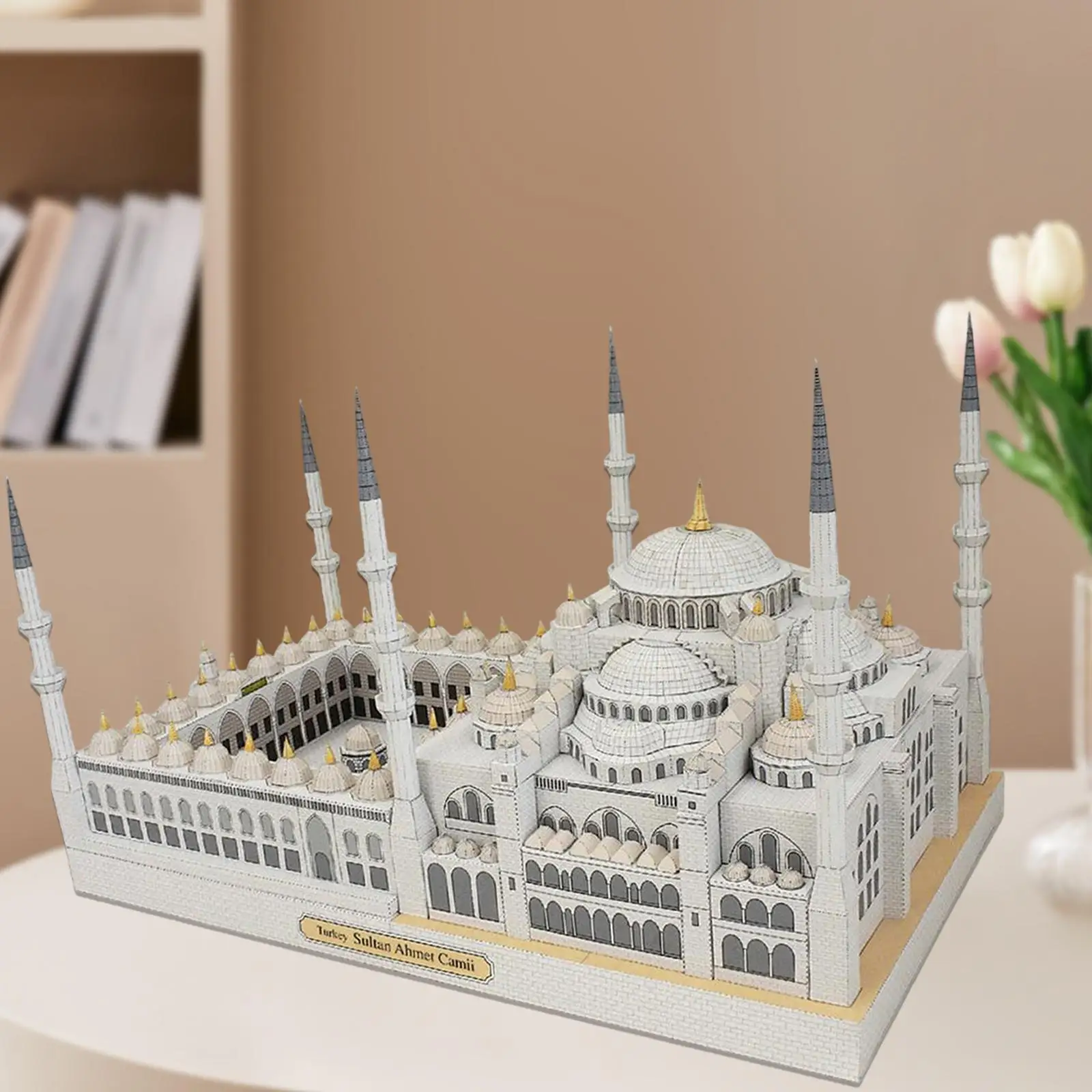 

Blue Mosque Architecture Model Set Gift DIY Building Kits for Home Desktop
