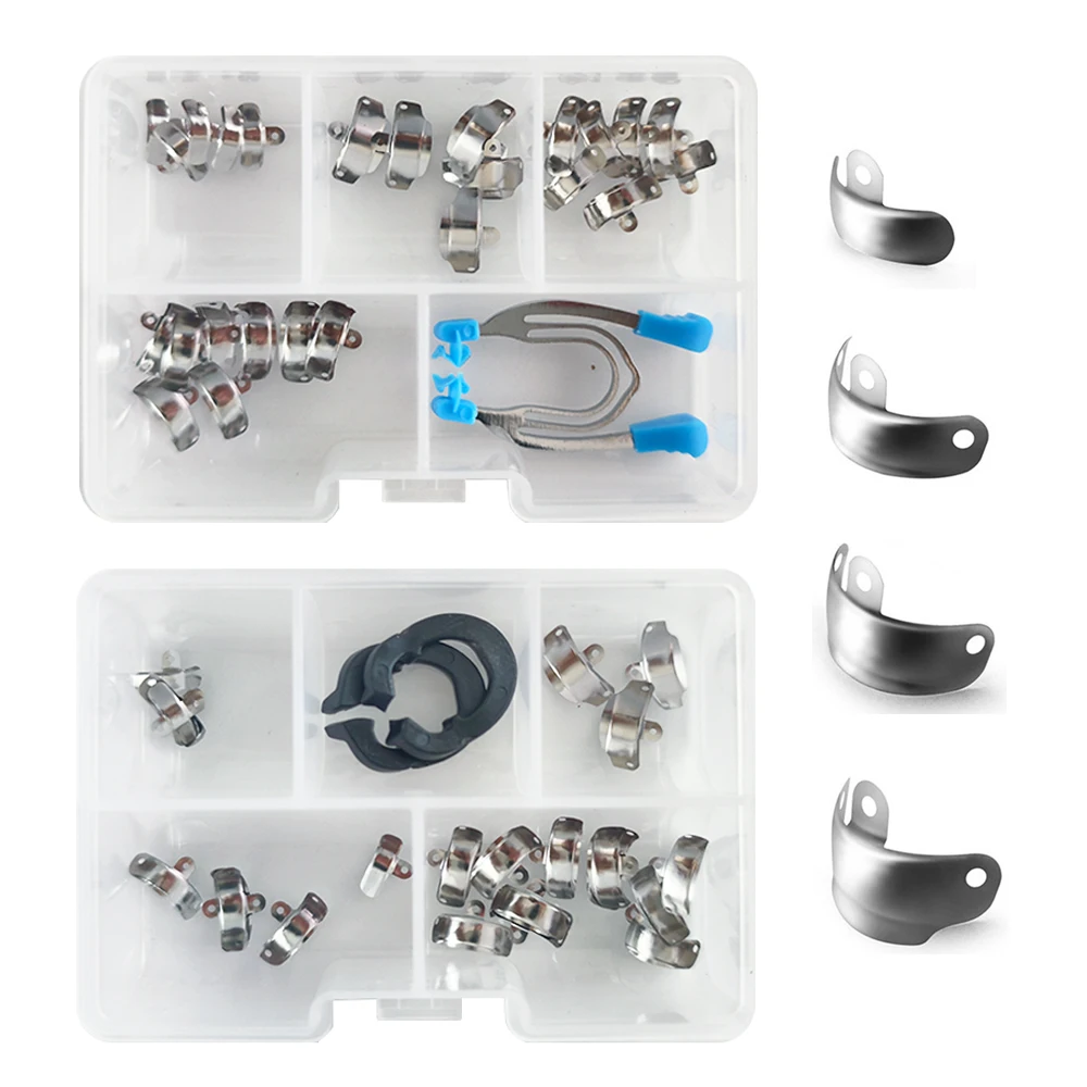 

1 box F3/G3 Dental Sectional Matrix System Sectional Contoured Metal Matrices Matrix Bands Resin Clamping Ring Dental Pliers ﻿