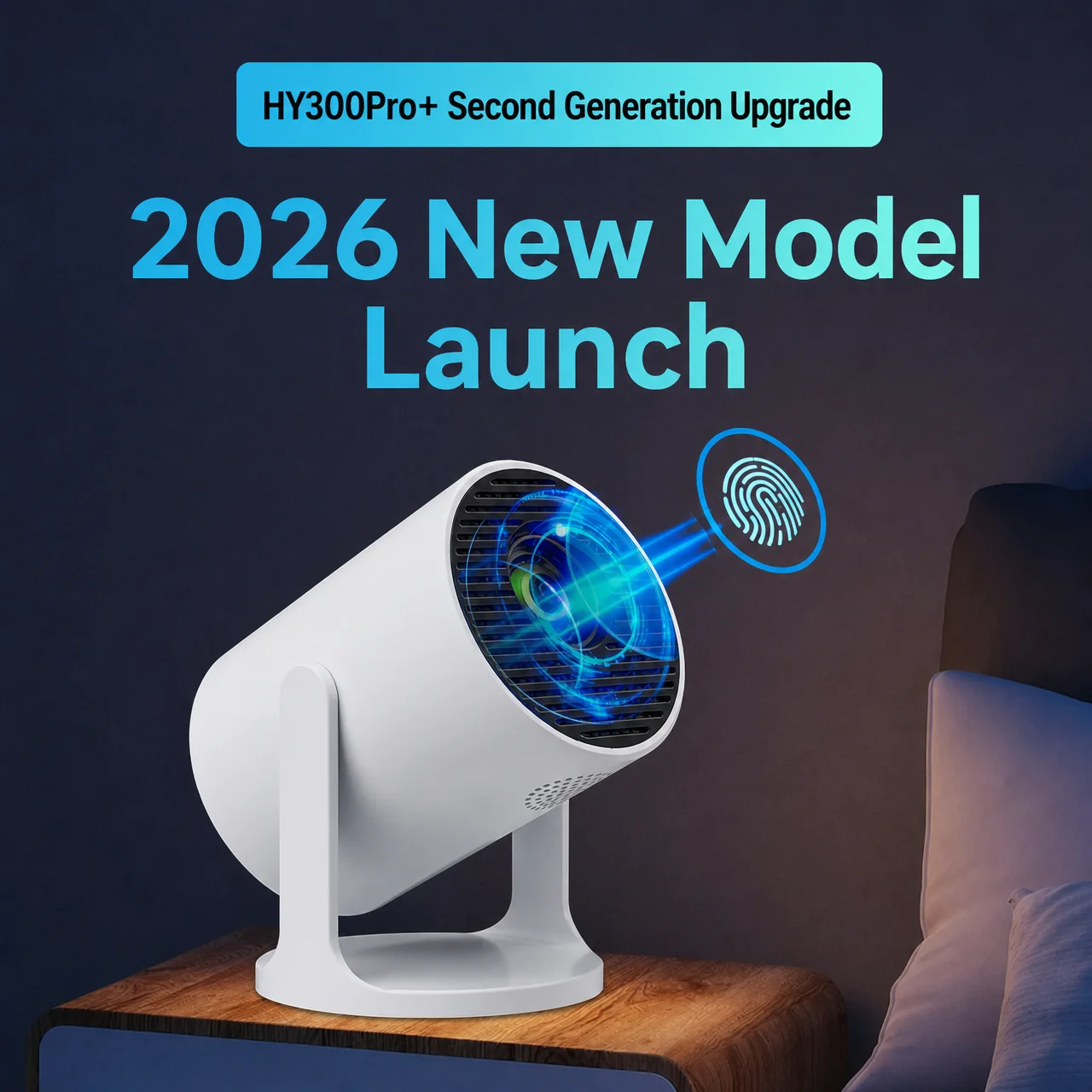 Magcubic HY300 Pro+ 8K Android 14 Portable Projector WiFi 6 BT5.4 290ANSI 1080P HD Mini Beam 3D LED Video Home Theater Outdoor