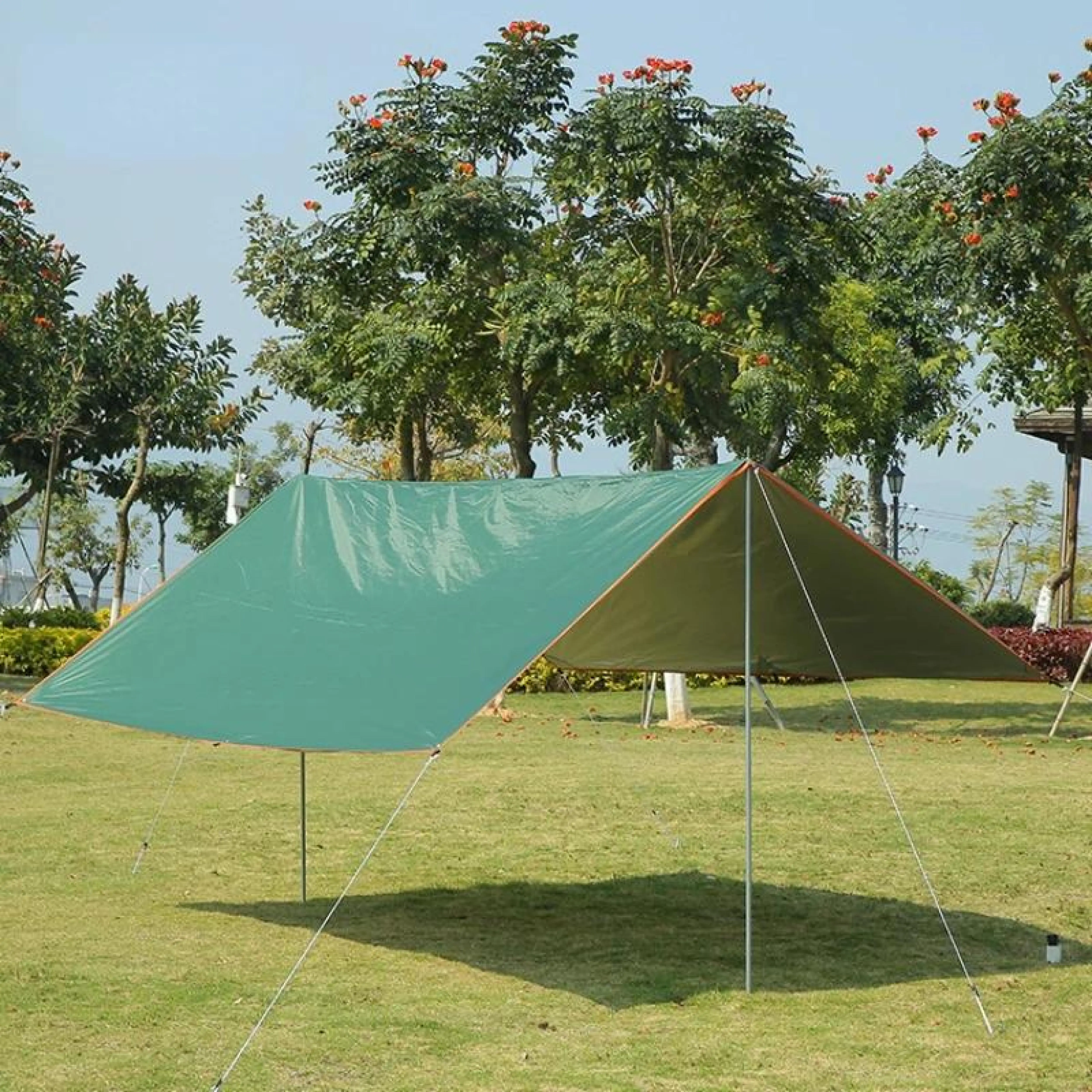 Imagem -03 - Waterproof Outdoor Camping Toldo Tenda Ultraleve Garden Canopy Pára-sol Tourist Beach Sun Shelter Tarp Shade 5x3m 4x3m 3x3m