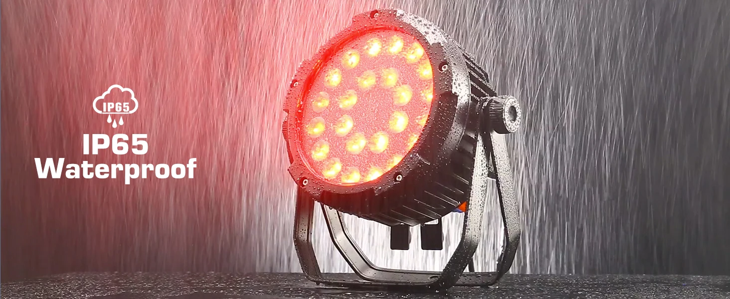 U'King 4PCS RGBWA + UV 6IN1 Par Licht Wasserdicht 24x15W LED Bühne Licht DMX512 Strobe wirkung DJ Licht für Disco Party Leistung – Detail 3