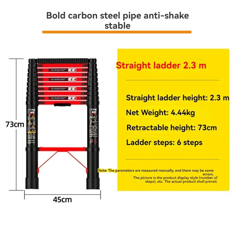 Household Multifunctional Portable Lifting Stair Aluminum Alloy Thickened Engineering Folding Ladder Anti-slip Telescopic Ladder