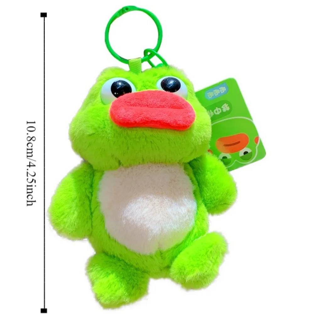 Porte-clés grenouille en coton PP, pendentif animal en peluche moelleux, bouche de saucisse, pendentif de sac de grenouille de dessin animé, ornement de sac, collection de beurre