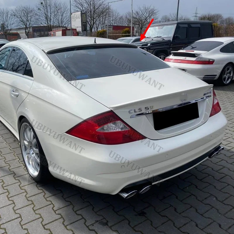 For CLS Class W219 CLS300 CLS350 CLS400 2004 - 2011 Rear Trunk Lip Carbon Fiber Wing Spoiler Car Styling