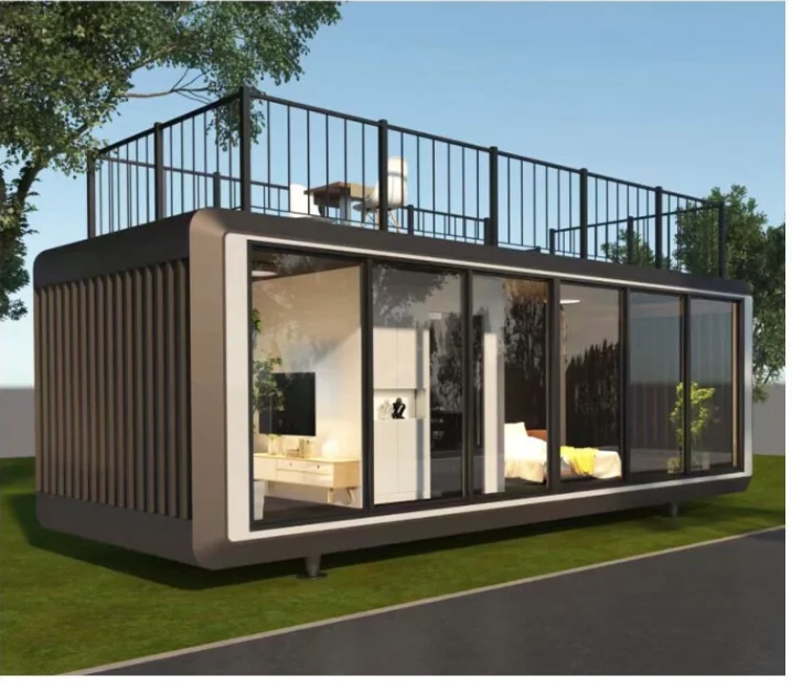 Tendas sísmicas resistência ao terremoto Portable Prefab Container Space Cabin Casa Pré-fabricada Living Container Escritório