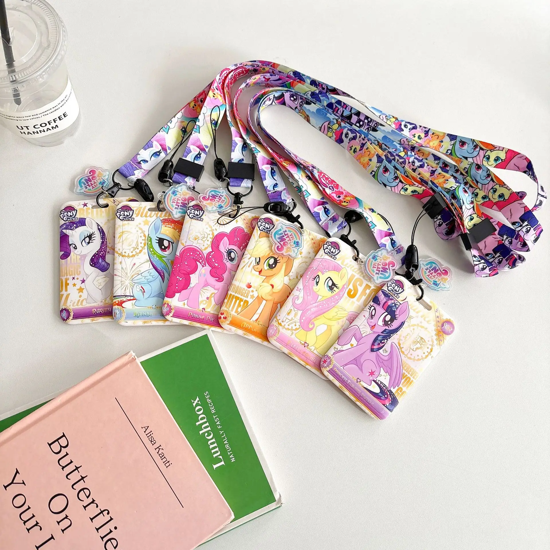 Cute Cartoon Card Sleeves Worker Student Campus Hanging Neck Bag Card Holder Lanyard Anti-lost Id Card Meal Cards Case Gifts