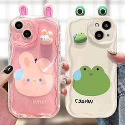 3D Bear Rabbit Case for Samsung Galaxy A34 A33 A32 A31 A30 A20 A24 4G A23 A22 A21S A20S A14 A13 5G A12 A10S A04E A03 M14 Cover