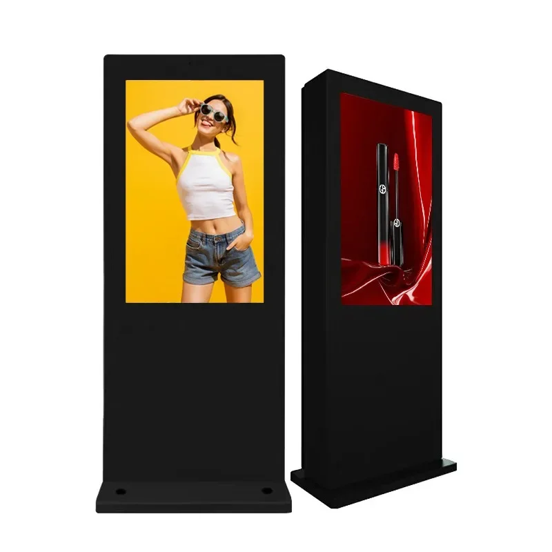 43-Inch 75-inch wall-mounted vertical out-of-home advertising machine, rainproof and dustproof canopy park scenic spot highlight